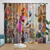 Zootopia 2 Curtains Blackout Window Drapes Room Decoration