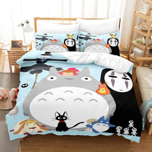 My Neighbour Totoro Cosplay Bedding Set Duvet Cover Comforter Bed Sheets - EBuycos