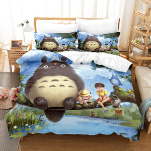 My Neighbour Totoro Cosplay Bedding Set Duvet Cover Comforter Bed Sheets - EBuycos