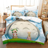 My Neighbour Totoro Cosplay Bedding Set Duvet Cover Comforter Bed Sheets - EBuycos