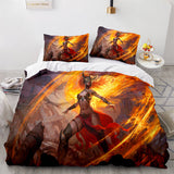 3-Piece Dragon Attack Cosplay Bedding Set Duvet Cover Sets Bed Sheets - EBuycos