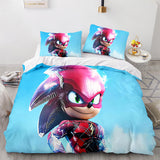 3 Piece Sonic The Hedgehog Bedding Set Duvet Cover Bed Sheets Sets - EBuycos