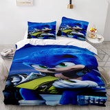 3 Piece Sonic The Hedgehog Bedding Set Duvet Cover Bed Sheets Sets - EBuycos