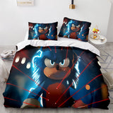3 Piece Sonic The Hedgehog Bedding Set Duvet Cover Bed Sheets Sets - EBuycos