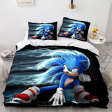 3 Piece Sonic The Hedgehog Bedding Set Duvet Cover Bed Sheets Sets - EBuycos
