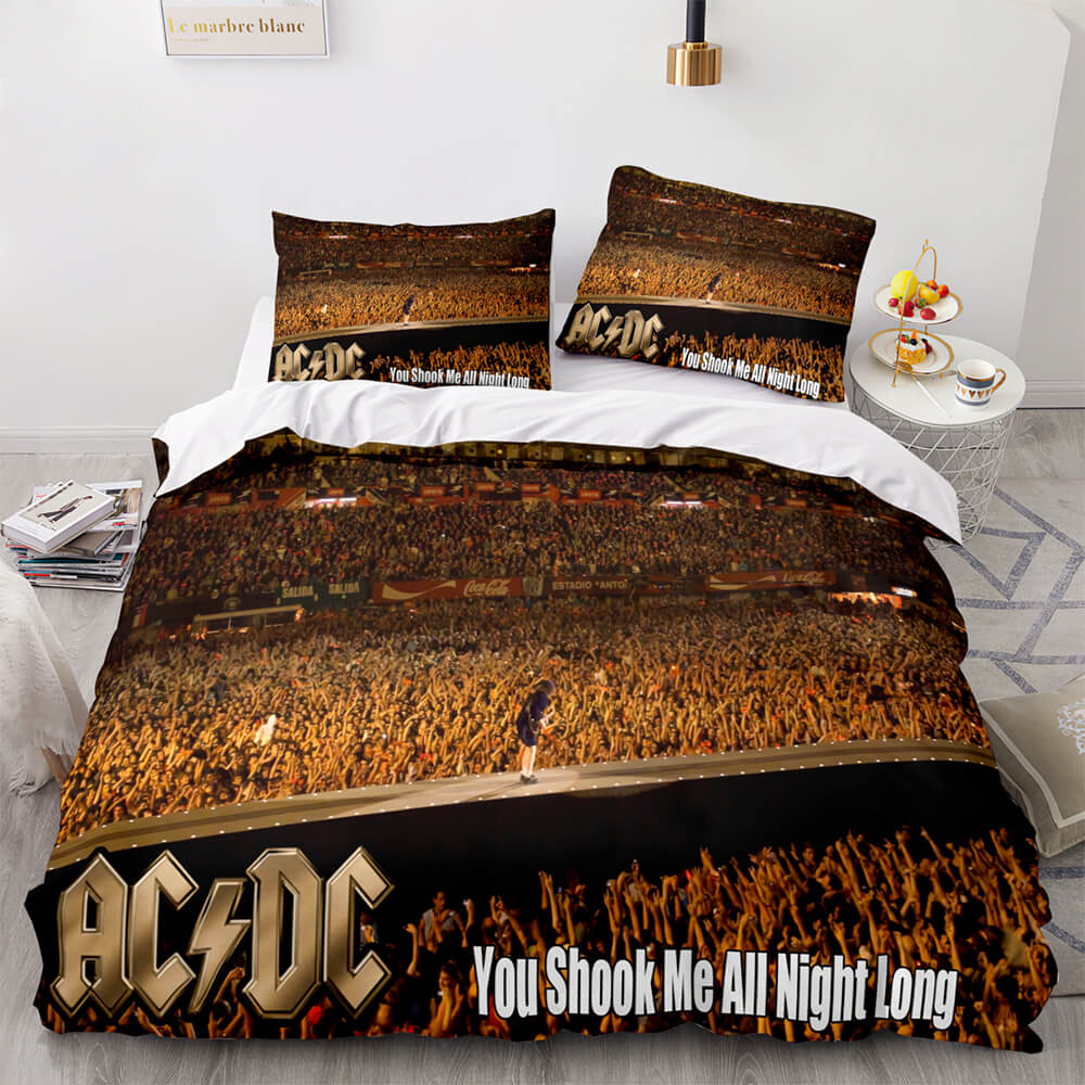 AC DC Cosplay 3 Piece Bedding Set Duvet Covers Comforter Bed Sheets - EBuycos