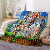 Adventures Of Sonic The Hedgehog Blanket Flannel Throw Room Decoration