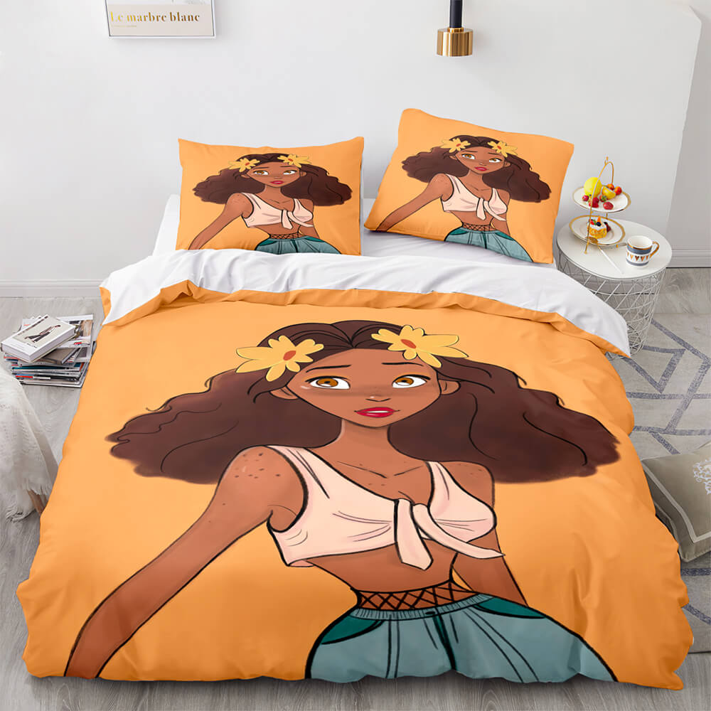 African Girls Cosplay Bedding Sets Duvet Covers Comforter Bed Sheets - EBuycos