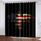 American Flag Curtains Blackout Window Drapes