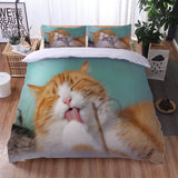 Animal Cute Cat Bedding Set Duvet Cover