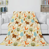Animal Flower Soft Flannel Fleece Throw Cosplay Blanket Comforter Set - EBuycos