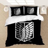 Anime Attack on Titan Bedding Set Duvet Covers Comforter Bed Sheets - EBuycos