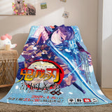 Anime Demon Slayer Cosplay Flannel Fleece Throw Blanket Comforter Sets - EBuycos