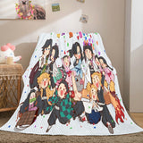 Anime Demon Slayer Cosplay Flannel Fleece Throw Blanket Comforter Sets - EBuycos