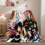 Anime Demon Slayer Cosplay Flannel Fleece Throw Blanket Comforter Sets - EBuycos