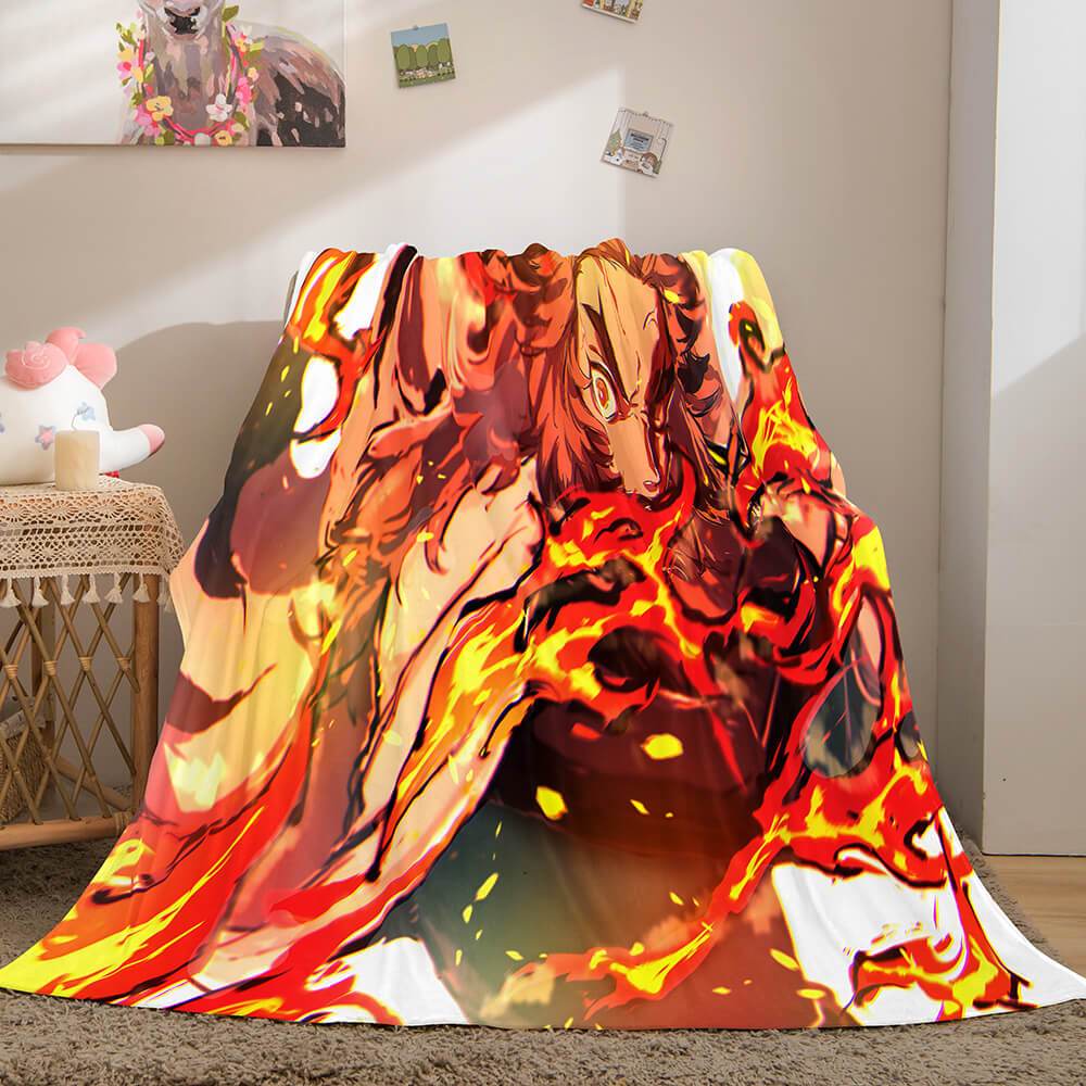 Demon Slayer Flannel Fleece Throw Blanket - EBuycos