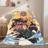 Anime Demon Slayer Cosplay Flannel Fleece Throw Blanket Comforter Sets - EBuycos