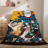 Anime Demon Slayer Cosplay Flannel Fleece Throw Blanket Comforter Sets - EBuycos