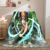Anime Demon Slayer Cosplay Flannel Fleece Throw Blanket Comforter Sets - EBuycos