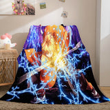 Anime Demon Slayer Cosplay Flannel Fleece Throw Blanket Comforter Sets - EBuycos