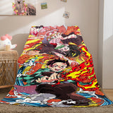 Anime Demon Slayer Cosplay Flannel Fleece Throw Blanket Comforter Sets - EBuycos