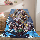 Anime Demon Slayer Cosplay Flannel Fleece Throw Blanket Comforter Sets - EBuycos