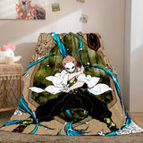 Anime Demon Slayer Cosplay Flannel Fleece Throw Blanket Comforter Sets - EBuycos