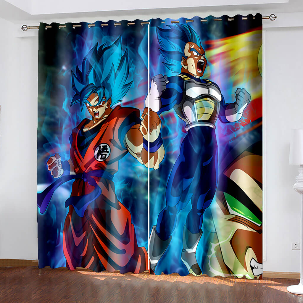 Anime Dragon Ball Curtains Pattern Blackout Window Drapes