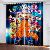 Anime Dragon Ball Curtains Pattern Blackout Window Drapes