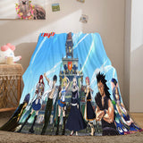 Anime Fairy Tail Flannel Caroset Throw Cosplay Blanket Comforter Set - EBuycos