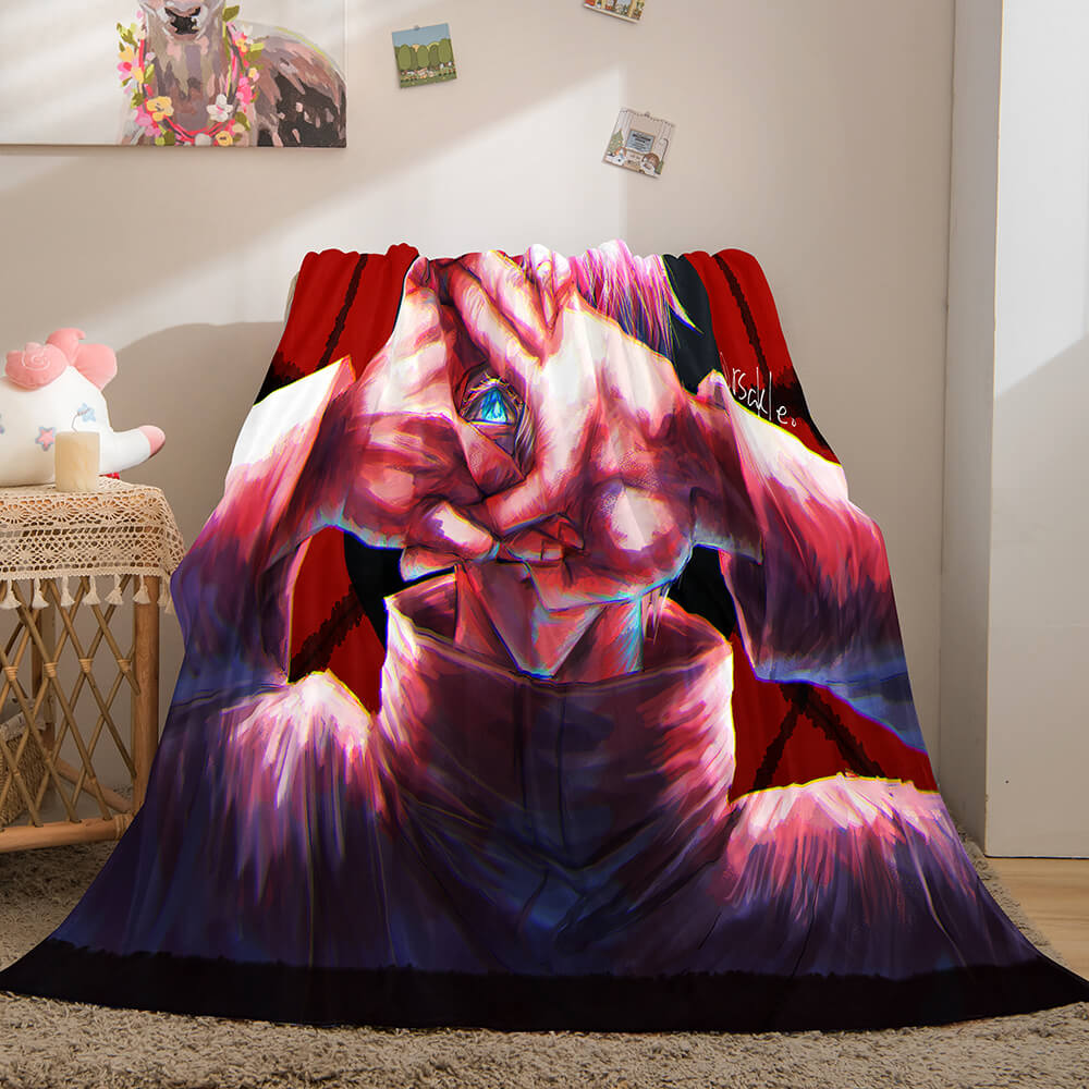 Anime Jujutsu Kaisen Flannel Throw Cosplay Blanket Comforter Set - EBuycos