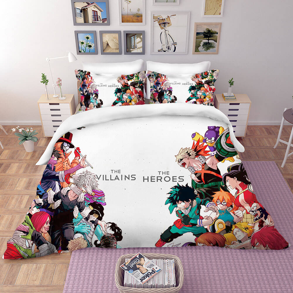 Anime My Hero Academia Bedding Set Duvet Covers Comforter Bed Sheets - EBuycos