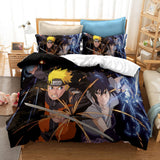 Anime Naruto Kakashi Sasuke Cosplay Bedding Set Quilt Duvet Cover Sets - EBuycos