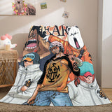 Anime ONE PIECE Cosplay Flannel Blanket Fleece Throw Blanket Sets - EBuycos