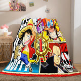 Anime ONE PIECE Cosplay Flannel Blanket Fleece Throw Blanket Sets - EBuycos