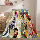 Anime ONE PIECE Cosplay Soft Flannel Fleece Throw Blanket Bedding Sets - EBuycos