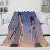 Anime Your Name Cosplay Flannel Blanket Throw Comforter Bedding Sets - EBuycos