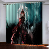 Assassin's Creed Pattern Curtains Blackout Window Drapes