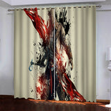 Assassin's Creed Pattern Curtains Blackout Window Drapes