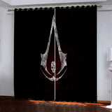 Assassin's Creed Pattern Curtains Blackout Window Drapes