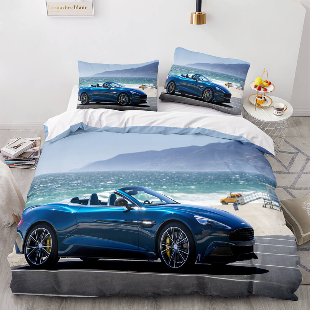 Aston Martin Car Cosplay Comforter Bedding Set Duvet Covers Bed Sheets - EBuycos