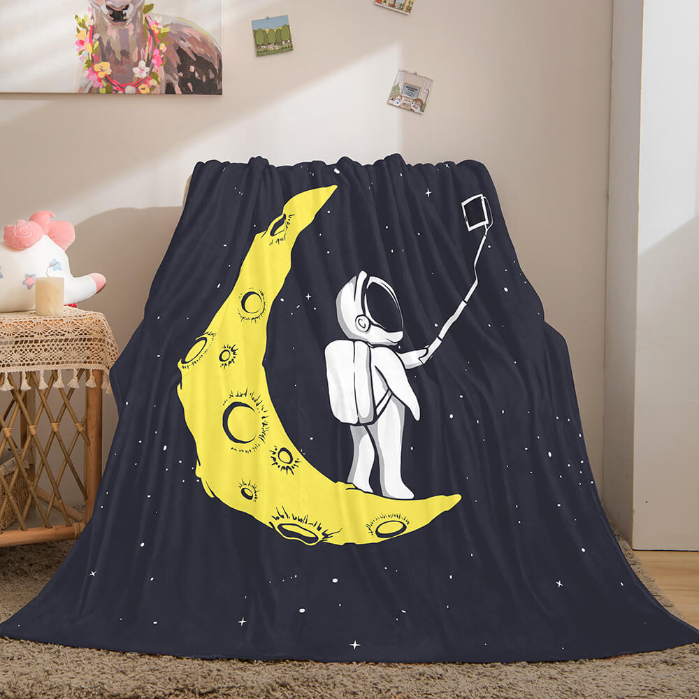 Astronaut Blanket Soft Flannel Blanket Comforter Bedding Sets - EBuycos