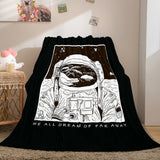Astronaut Blanket Soft Flannel Blanket Comforter Bedding Sets - EBuycos
