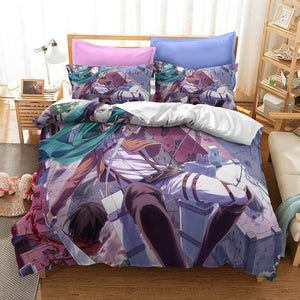 Attack on Titan Bedding Set Pattern Quilt Cover Without Filler
