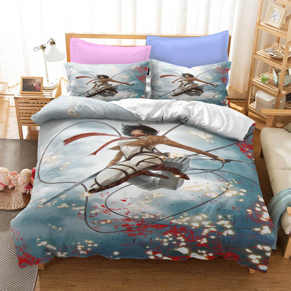 Attack on Titan Bedding Set Pattern Quilt Cover Without Filler