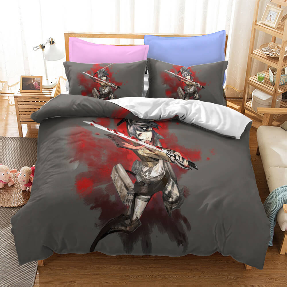 Attack on Titan Bedding Set Pattern Quilt Cover Without Filler