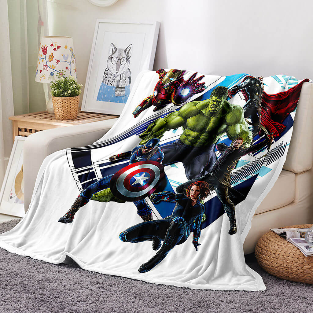 Avengers Blanket Flannel Throw Room Decoration