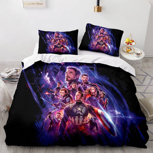 Avengers Cosplay Bedding Set Duvet Cover Comforter Bed Sheets - EBuycos