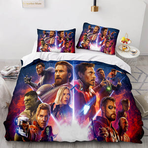Avengers Cosplay Bedding Set Duvet Cover Comforter Bed Sheets - EBuycos
