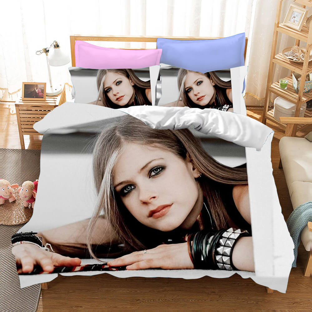 Avril Ramona Lavigne Bedding Set Quilt Duvet Covers Bed Sheets Sets - EBuycos